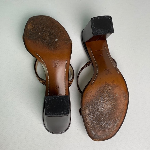 Louis Vuitton Damier Pony Hair Sandals - Picture 6 of 6